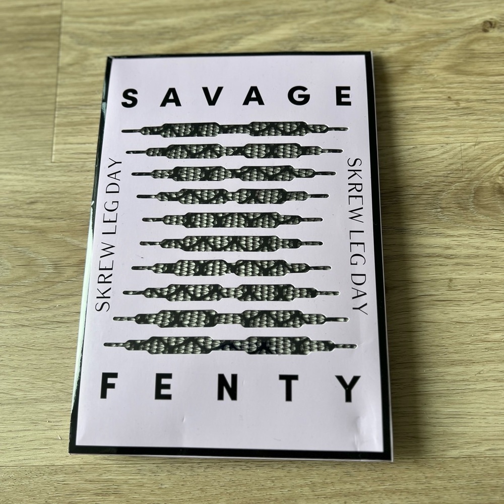 Savage fenty black lace fishnet thigh high stocking